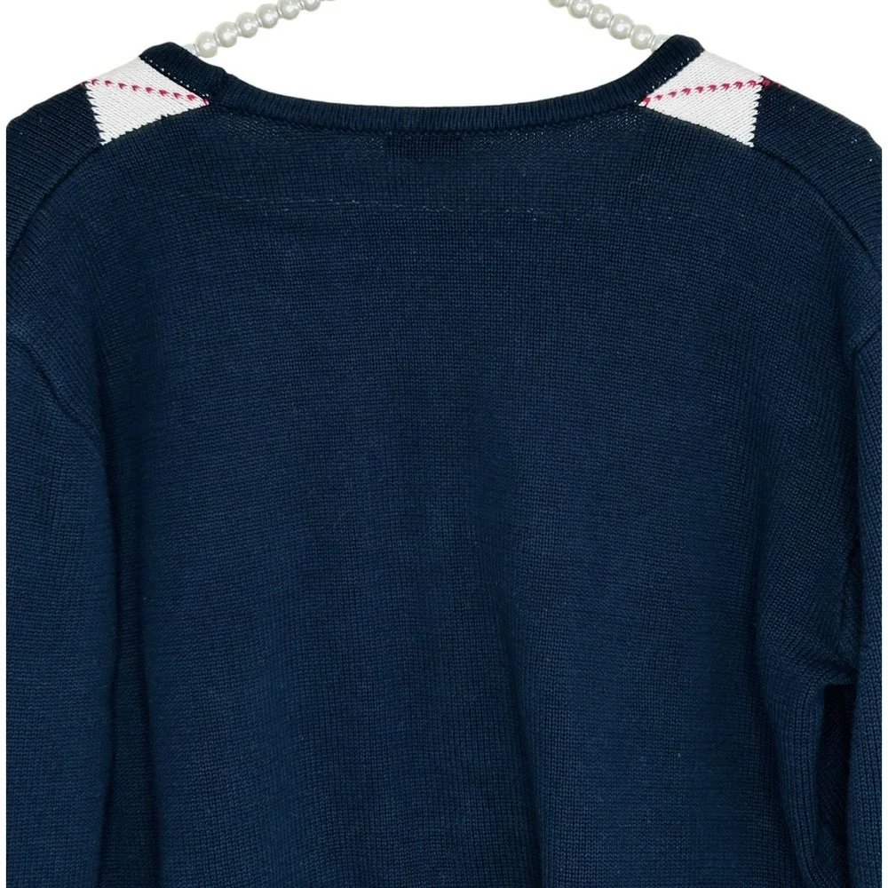 Brandy Melville John Galt Argyle Cardigan Sweater S Preppy Old‎ Money Academia